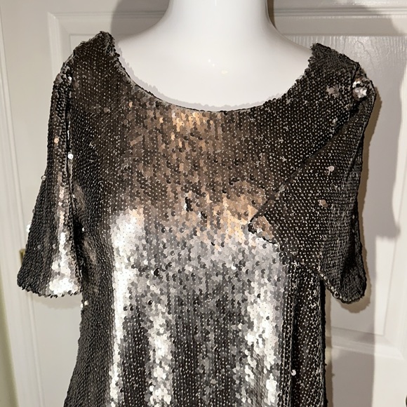 New with tags, Altar’d State gunmetal sequined blouse, medium - Picture 2 of 8